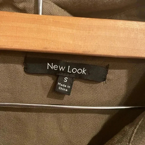 New Look Button Front military style dress olive color size Small‎ - Picture 4 of 5